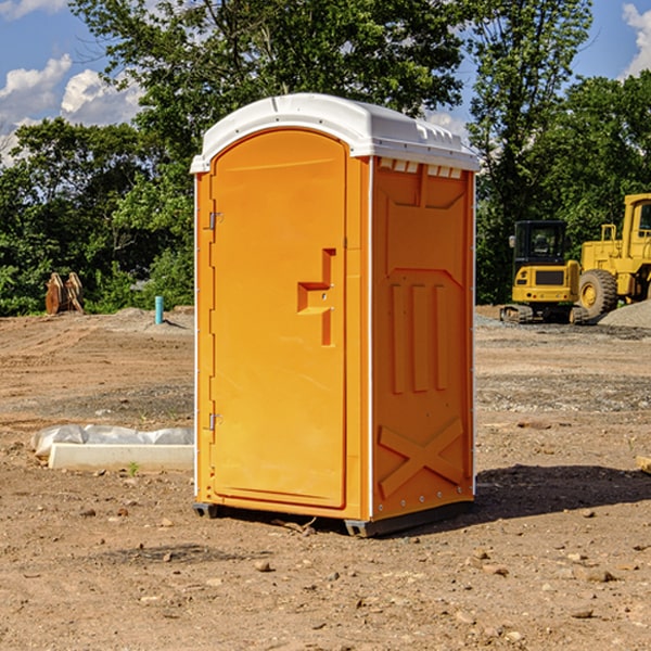 how often are the portable restrooms cleaned and serviced during a rental period in Delaware